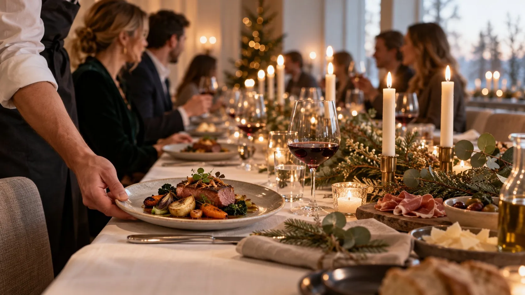 Julmiddag med servering